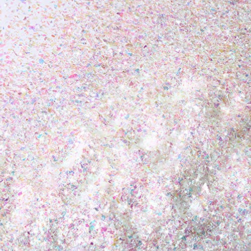 Kasyat Weihnachten Kunstschnee Funkelnder Pulverschnee Künstlicher Schnee Deko Glitzernder Dekoschnee zum Basteln für Tannenbaum Weihnachtsdorf Schneekugeln Dekoration Zubehör (Blaue Serie)