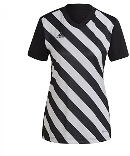 adidas Women's Entrada 22 Graphic Jersey, Black/White, M