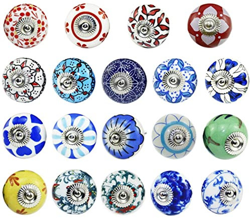 ZESLIV Pomo para muebles de porcelana antigua, de cerámica, estilo vintage, para habitación infantil, para muebles, cajones y muebles