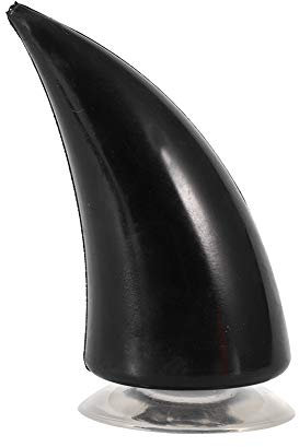 Qiilu Motorradhelm Horn, Motorradhelm Teufel Dämonenhorn mit Saugnapf Dekoration Zubehör(Schwarz)