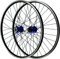 Amdieu Wheelset 26/27,5/29-Zoll-Radfahrräder, Fahrradradscheibenbremsen gegen Bremsscheibe mit Doppelschicht Aluminiumlegierung Road Wheel (Color : Blue, Size : 29inch)