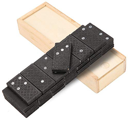 SPYMINNPOO Domino Spiel, 28-teiliges Dominosteine Set aus Holz P?dagogisches Kinderspielzeug Domino Steine Set f¨¹r Erwachsene, Lernbrettspiel f¨¹r Klassische Brettspiele