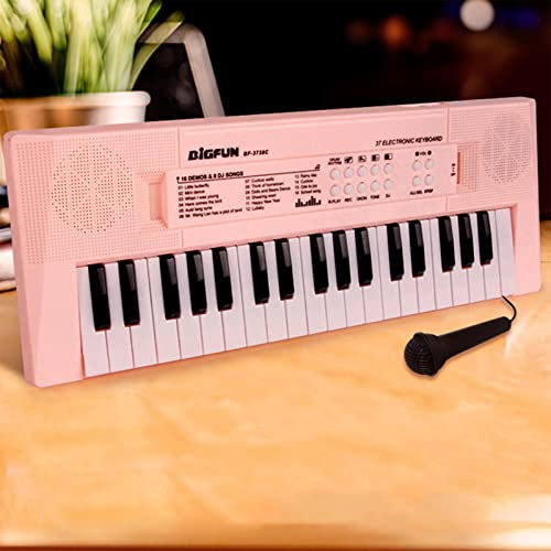 xinxinyu 37 Keys Electric Kids Piano With Microphone Recording Function Musical Toy, Portable Electronic Keyboard Piano Learning Toys For Kids for 3/4/5/6/7 Year Old Girls