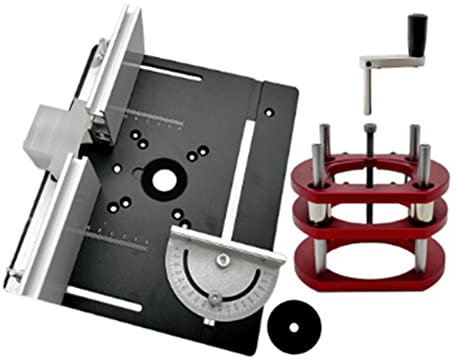 Babal OberfräSen-HebebüHne 65 Mm Durchmesser Motoren OberfräSen-Hebetischbasis Alaun Holzbearbeitungs-FräSertisch-Einsatzplatte (B)