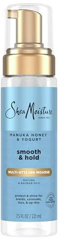 SheaMoisture Manuka Honey & Yogurt Smooth & Hold Multi-Styling Hair Mousse for Nourishment 7.5 fl oz