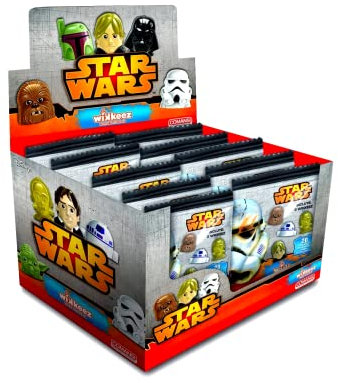 Star Wars Wikkeez Collectible Blind Bags Counter Display Unit of 16 Bags - 2 Characters Per Bag, 32 Total Figures!