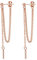 SLUYNZ 925 Sterling Silver Dangle Earrings Chain for Women Teen Bar Dangle Earrings Threader Earrings (C-Rose Gold Plated)