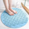 Lkw Ogechi Tapis de Douche Ronds 55cm pour Douche Intérieure - Tapis de Douche Antidérapants avec Trous de Vidange et Ventouses pour Massage des Pieds pour Salle de Bain Humides (Bleu)