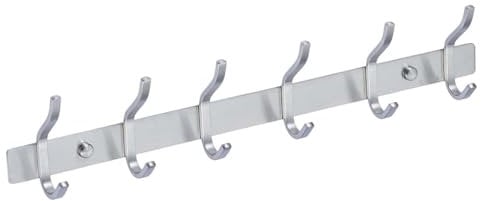 QNIIAED Coat Hooks Wall Mounted, SUS 304 Stainless Steel Screw in Door Hooks for Bedrooms, Coat Rack Hangers for Bathrobe Towel Clothes Dressing Gown in Bathroom(Silver)