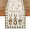 Artoid Mode Büffelkaro Hase Karotten Ostern Tischläufer, Saisonnal Frühling Küche Esstisch Dekoration Drinnen Urlaub Party Dekor 40x140 cm