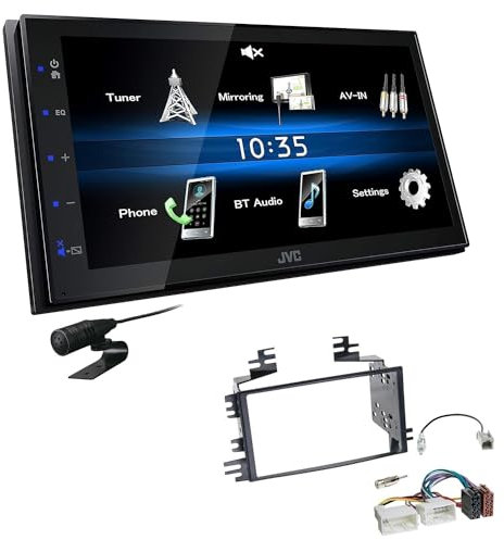 JVC KW-M25BT 2-DIN Autoradio Touchscreen Bluetooth kompatibel mit Android USB Mirroring passend für KIA Sportage 2005-2009 schwarz