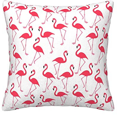 JBYJBX Kissenbezug mit rosa Flamingo-Muster, Kordsamt, Dekoration, Sofa, Zuhause, Dekokissen, Urlaubskissen