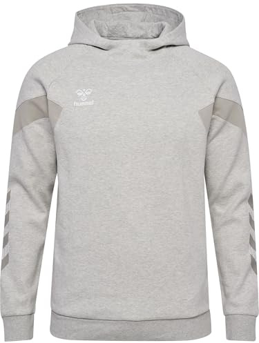 hummel Herren Hmltravel Sudadera Con Capucha Sweatshirt mit, Hellgrau, Small
