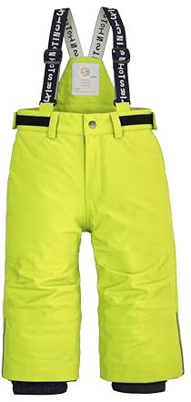 first instinct by killtec FISW 33 MNS Ski PNTS Sci/Pantaloni Funzionali con Bretelle e ghetta antineve, Lime, 86-92 Unisex