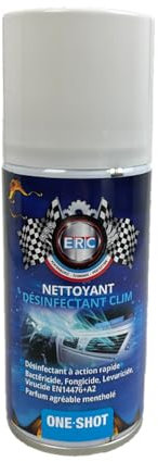 ERC -[Nettoyant Désinfectant Clim] | Désinfectant à Action Rapide | Bactéricide, Fongicide et Virucide | Parfum Agréable de Menthe | Aérosol 150ML