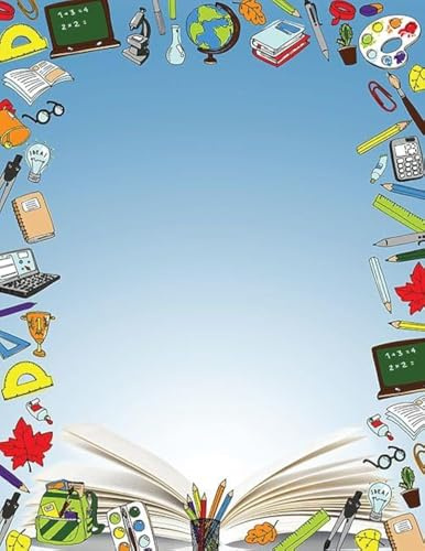 Great Papers! School Open Book Letterhead, for Invitations, Announcements and Personal Messages, Printer Friendly 8.5 x 11, 50 Pack (2023071)