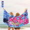 Fosoloni Strandtuch Großes, Mikrofaser Handtuch - 180x90 cm Strandtücher Schnelltrocknend Strandhandtuch Groß, Leichtes und Dünnes Tragbares Microfaser Handtücher Sandfrei (Seaworld)