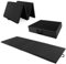 GYMAX Gymnastikmatte faltbar, tragbare Trainingsmatte mit Griffen & Klettverschlüssen, Weichbodenmatte, Turnmatte für Yoga, Gymnastik & Kampfsport, 300 x 117 x 5 cm (Schwarz)