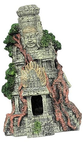 Yardwe 1stück Aquarium Temple Ornament Buddha Statue Resin Für Aquarium Dekoration Unterwasser Landschaftsaccessoires Langlebige Und Fischtank Verzierung Für Kleine Fische Und Garnelen