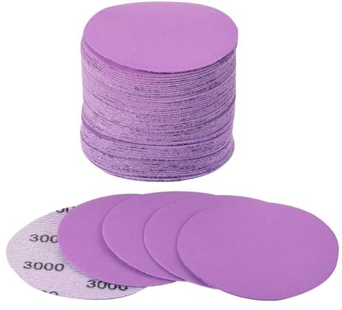 Arilier 3 Inch Sanding Disc 40Pcs, 3000 Grit Sandpaper, Drill Sanding Attachment, Wet Dry Hook and Loop Sandpaper Discs for Random Orbital Sanders, Alumina Sand Paper for Wood, Metal, Automotive