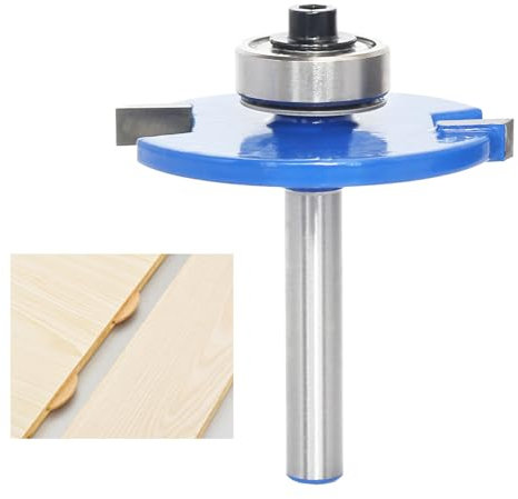 Akylin 20# Biscuit Jointer Router Bit, 1/4”Shank Biscuit Joint Slot Cutter Router Bits with Bearing, Slot Woodworking Tool for Plywood Slotting,Grooving,Rebating