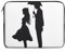 Laptophülle, stoßfest, Anime-Liebhaber, Silhouette, Tragetasche für 17 Zoll (43,2 cm), Laptoptasche für Damen und Herren