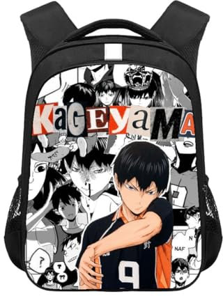 Xinchangda Haikyu!! Rucksack Cartoon Anime Hinata Shoyo/Tobio Kageyama/Kozume Kenma Schulrucksack Haikyuu Anime Studenten Schulranzen, Tobio Kageyama, 30.5*16*44cm