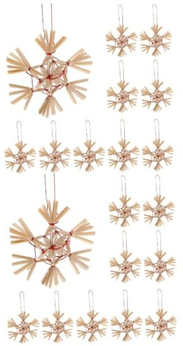 PRETYZOOM 20pcs Unique Christmas Tree Straw Decorations Christmas Supplies Hanging Ornaments for Home Decor