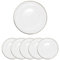 Trimming Shop 13-inch Clear Charger Plates with Silver Trim, Decorative Clear Charger Plates for Dining Table Décor at Events, Weddings, Banquets, Parties, Home & Dining, Pack of 6