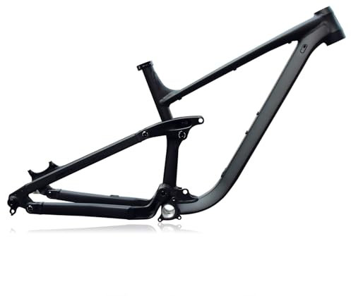 BSFHQS 27.5er/29er DH/AM Enduro Mountain Bike Rahmen 15.5/17/18 Aluminiumlegierung Federungsrahmen 12x148mm Boost Steckachse Scheibenbremse Rahmen(Black,27.5 * 15.5in)