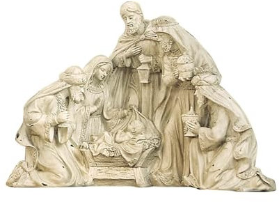 Loberon Krippenfigur Nylara, Handbemalte Details, Meisterhaft Geformt, Antik-Finish, Weihnachten, Weihnachtsdekoration, Weihnachtsfiguren, Polyresin, Creme