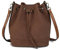 AFKOMST - Umhängetasche für Damen, kleine Geldbörse und Schultertasche, Vintage-Satteltaschen, veganes Leder, S-Gelb, A-Dunkelbraun, Medium