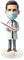 mydedor Individuelle Wackelkopf-Figur, personalisierbar, männlicher Arzt, Wackelkopf, Wackelkopf-Figuren, handgefertigt, personalisiert, Skulptur, Geschenk für Mann
