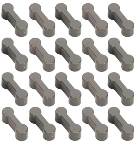 LONZIKP 20 Stück Gleisverbinder, Eisenbahn Zubehör, Schienen Verbindungsstücke, Holzeisenbahn Verbindungsstücke Verbinder, Adapter Kompatibel (Grau)