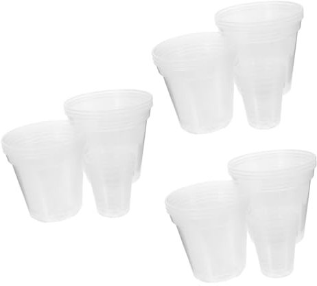BESPORTBLE 3sets Transparent Garden Plant and Flower Planting Pot Set with Drainage Holes 9pcs Orchids Pots Orchid Potting Mix Clear Plants Pots Decorative Orchid Pot Planter Pots 9pcs*3