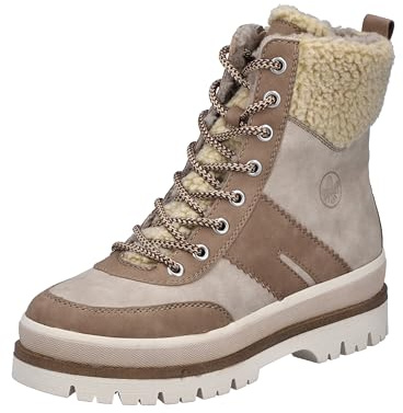 Rieker Y6230-62 Schnürstiefel Textil & Synthetik Damen in beige-Kombi