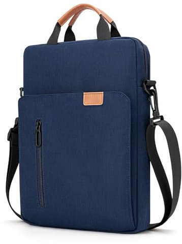 jooeer 13 Inch Laptop Sleeve Case Waterproof Polyester Shoulder Bag Compatible with 13 MacBook Air Pro M3 M2 M1, Surface Pro, Navy Blue