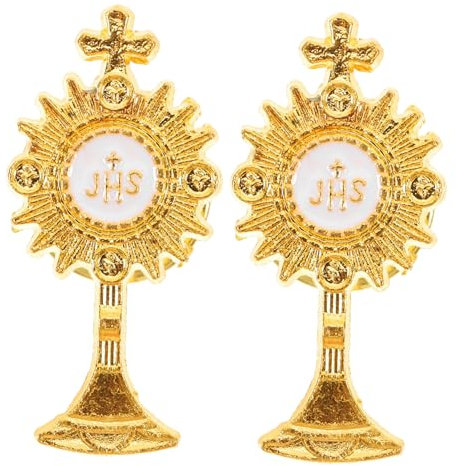 LOLIPPYY 2 Broches De Cruz Para El Insignias Funerarias Broches Para Manualidades Alfileres De Cruz Alfileres De Seguridad Pequeños Broches De Cruz Para Mujer Aleación De Zinc