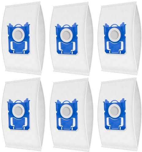 6 Staubsaugerbeutel S Bag für AEG GR201S, für Philips Classic Long Performance FC8021/03 kompatibel mit Electrolux Ersatz-Staubbeutel E201SM