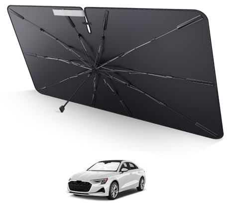 LUWU Parasol Coche Compatible con Audi A3 8V 2014-2020 /A4 A5 2018-2024 2025 Parasol para Parabrisas Delantero Plegable Protección UV Accesorios Audi A3 A4