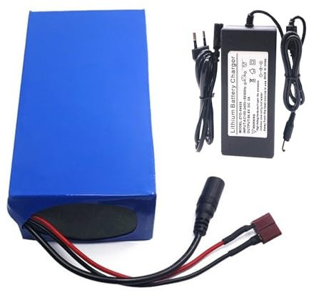 GNIUBBDB 48 V 20 Ah E-Bike Lithium-Ionen-Akku mit 54,6 V 2 A Ladegerät 13S5P Elektrofahrrad Wasserdichter Akku Eingebautes BMS für 250 W 300 W 350 W 500 W 750 W 1000 W Motor XT60 Plug+T Plug