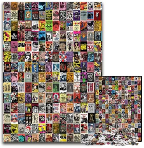 1000-teiliges Puzzle für Erwachsene „Rock First“ aus Pappe, Halloween, Weihnachten und Geburtstage, 26x38cm/10,23x14,96 Zoll