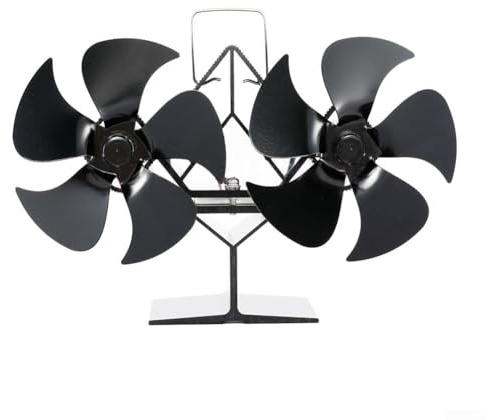 ZiStarlilife Ventilador magnético de chimenea alimentado por calor para estufa de leña o tubería de chimenea, circulación de aire caliente eficiente, respetuoso con el medio ambiente, funcionamiento