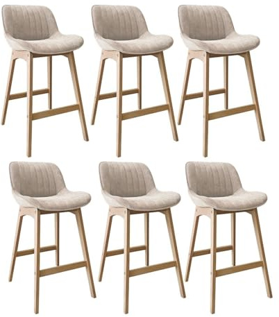 MOB-IN Hocker-Set Norden Eiche und gerippter Velours, Höhe 75 cm