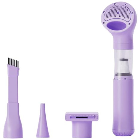 4200Pa Pet Grooming Kit with Vacuum, 3-in-1 Cordless Dog Grooming Set with Brush and Blower, Portable Handheld Hoovers for Pet Hair, Rechargeable Deshedding and Drying Tool for Home Use
