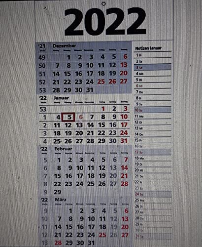 4 Monats-Wandkalender Kombipack 2020 weiß/grau