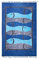 Ciffre Sarong Pareo Wickelrock Dhoti Lunghi Tuch Strandtuch Handarbeit Fisch Blau Schal