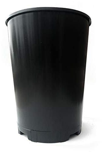 Elixir Gardens Black Recycled Plastic Deep Rose Pots 1,2,3,4,7 Litre Quality Plastic Plant Pot | 1ltr x 20