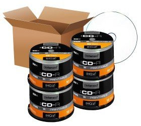 Intenso CD-R 80 min/700 MB 52x, Full printable, 200 pezzi in campana