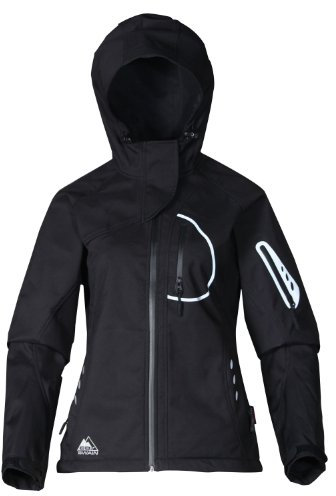 Cox Swain Damen 3-Lagen Outdoor Softshell Jacke Yuki - 15.000mm Wassersäule - 10.000mm atmungsaktiv, Colour: Black, Size: XS